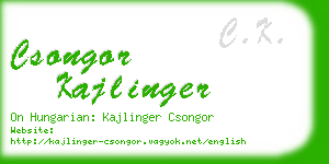 csongor kajlinger business card